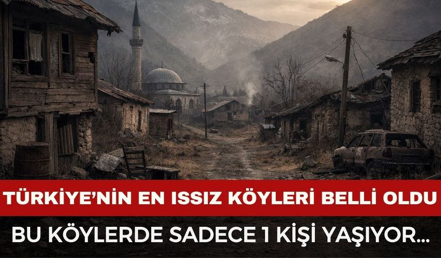 Türkiye'nin en ıssız köyleri belli oldu: Bu köylerde sadece 1 kişi yaşıyor