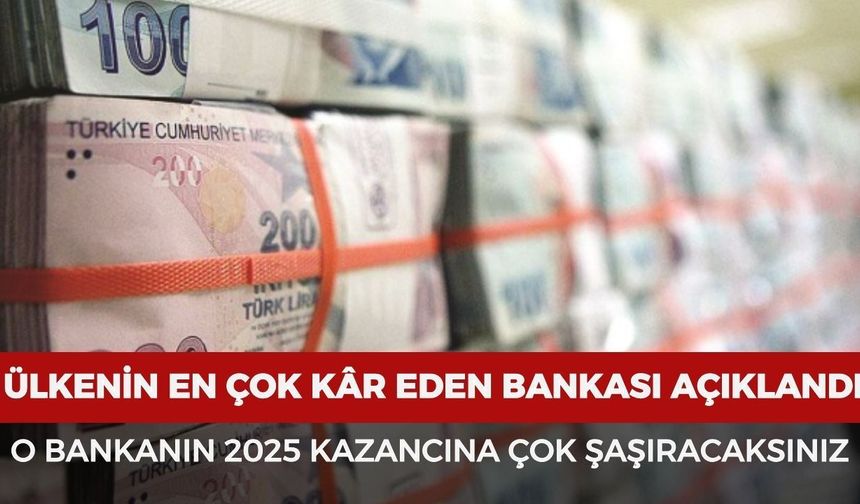Bankalar kasayı doldurdu! Ülkenin en çok kâr eden bankası ortaya çıktı