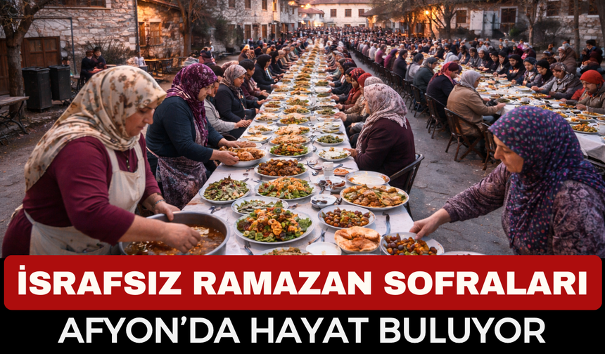Afyon’da İsrafsız Ramazan Sofraları Dikkat Çekiyor