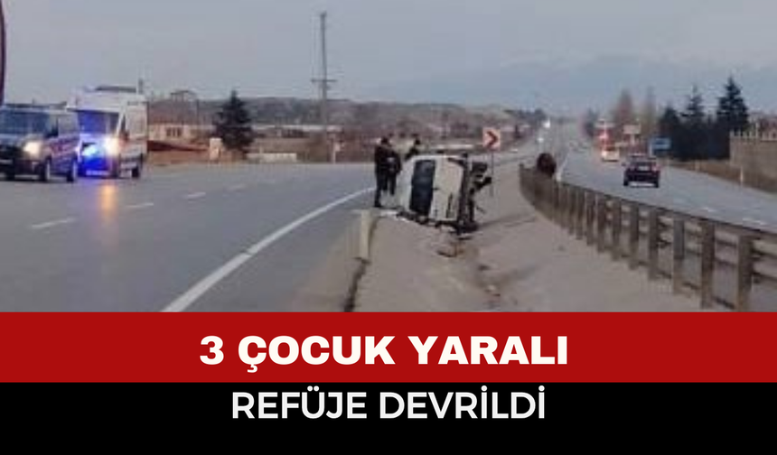 Afyonkarahisar’da Hafif Ticari Araç Devrildi: 3’ü Çocuk 5 Yaralı!