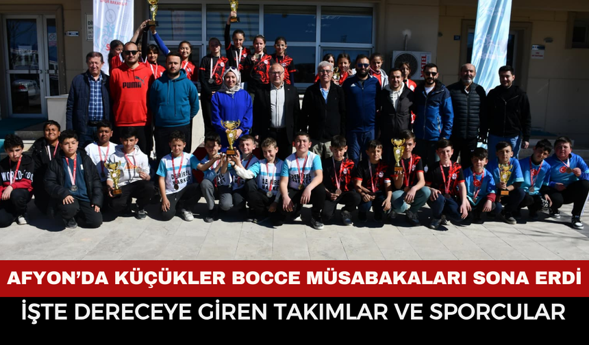 Afyon’da Küçükler Bocce Müsabakaları Sona Erdi: İşte Dereceye Giren Takımlar ve Sporcular