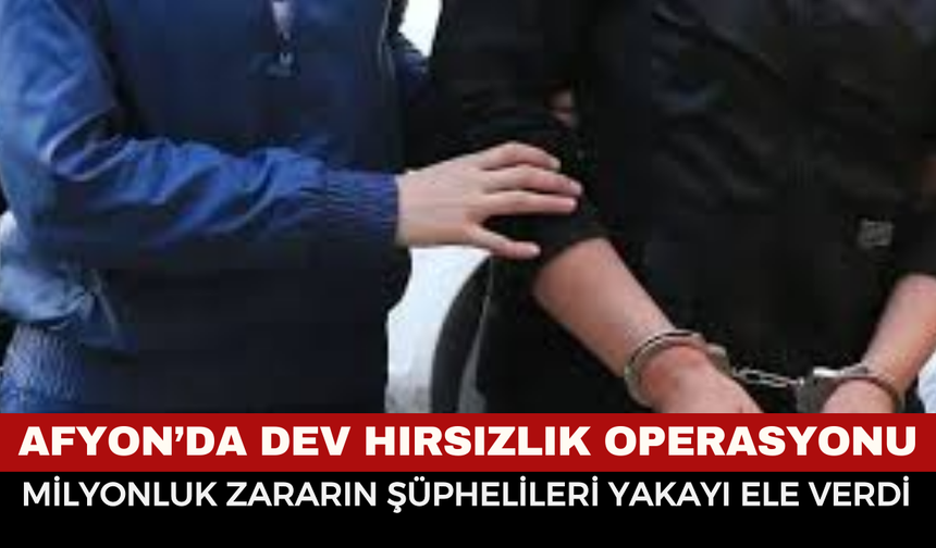 Afyon'da milyonluk hırsızlar yakayı ele verdi