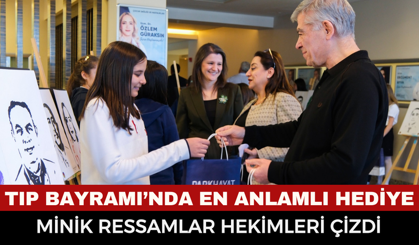 Hastane Koridorlarında Sanat Rüzgarı! Minik Ressamlar Hekimleri Çizdi