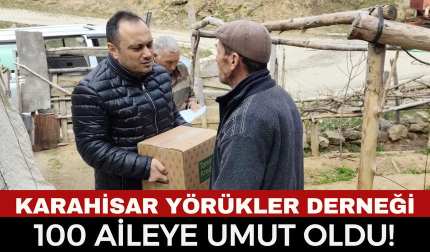 Karahisar Yörükler Derneği 100 Aileye Umut Oldu
