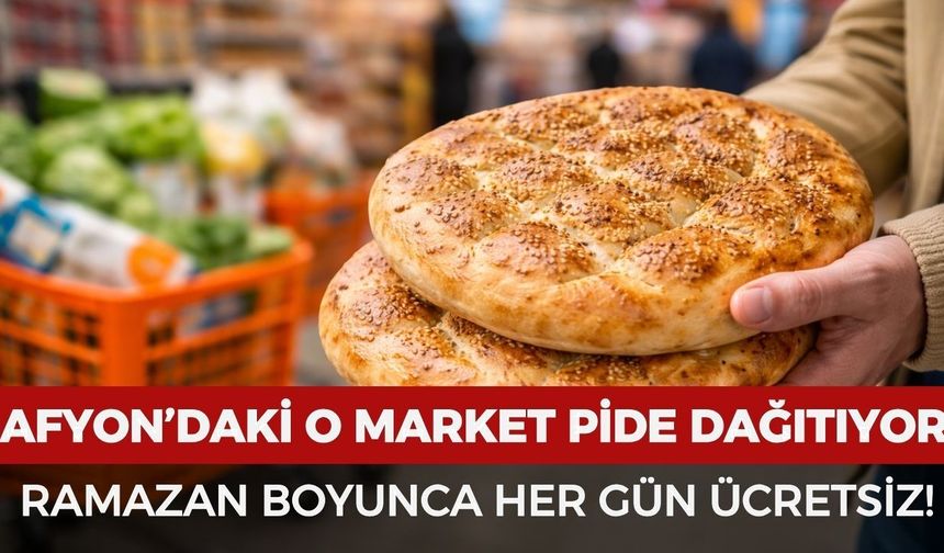 O market her gün ücretsiz Ramazan pidesi veriyor