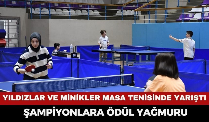 Afyonkarahisar’da Yıldızlar ve Minikler Masa Tenisinde Yarıştı