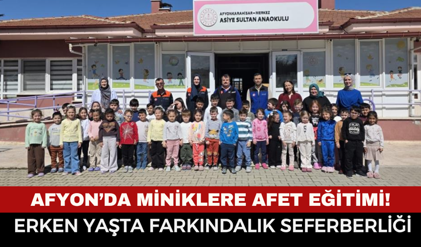 Afyon'da miniklere afet etkinliği