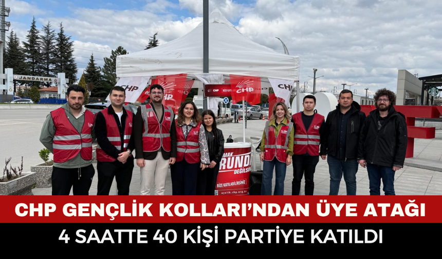 CHP Afyonkarahisar Gençlik Kolları’ndan Üye Atağı: 4 Saatte 40 Kişi Partiye Katıldı