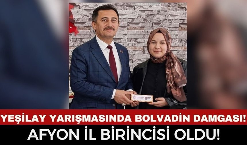 Yeşilay Yarışmasında Bolvadin Damgası! Melike Yükseldi'den Sanat Dolu Birincilik!