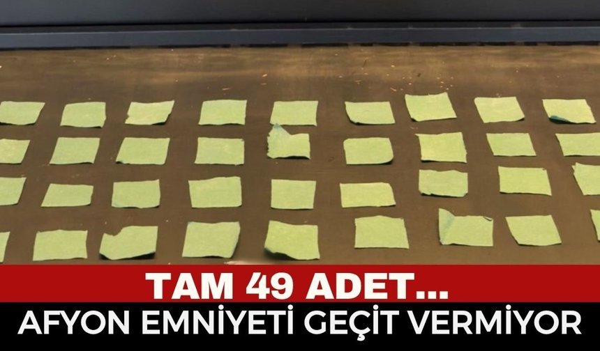 49 Adet Uyuşturucu Emdirilmiş Peçete ile Yakalandı