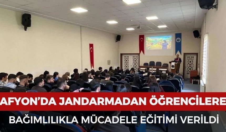 Afyon’da jandarmadan öğrencilere bağımlılıkla mücadele eğitimi