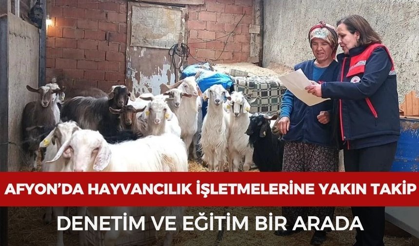 Afyonkarahisar’da hayvancılık işletmelerine yakın takip: Denetim ve eğitim bir arada