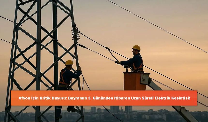 Afyon İçin Kritik Duyuru: Bayramın 3. Gününden İtibaren Uzun Süreli Elektrik Kesintisi!