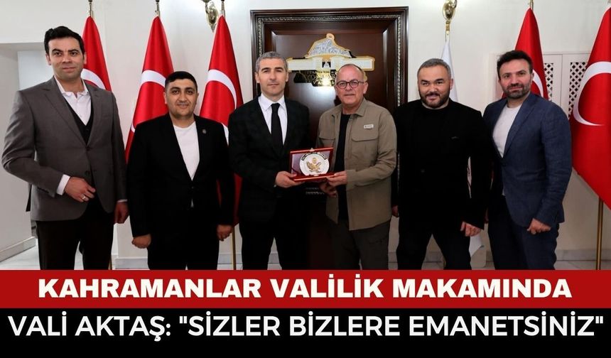 Vali Dr. Naci Aktaş’a Anlamlı Ziyaret: Terörle Mücadele Gazilerini Ağırladı