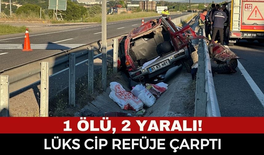 Kontrolden Çıkan Cip Bariyerlerde Sürüklendi, 1 Kişi Hayatını Kaybetti!