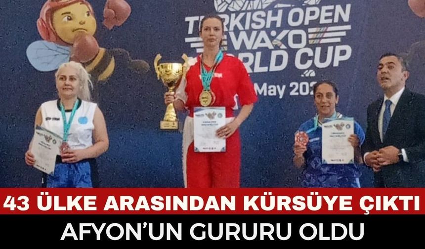 Afyonkarahisar’ın gururu Fatma Çankaya: Dünya üçüncülüğü kupası Sandıklı’ya geldi