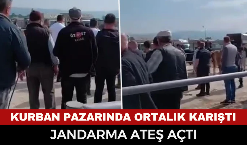 Kurban Pazarında Silah Sesleri: Jandarma Havaya Ateş Açtı, Sivil Kadın Astsubay Dehşeti Önlemek İçin Sipere Koştu!