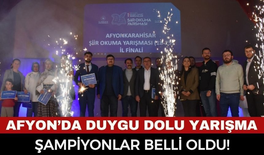 Genç Şairler Afyonkarahisar’da Yarıştı! İşte Dereceye Giren İsimler ve Büyük Ödül!