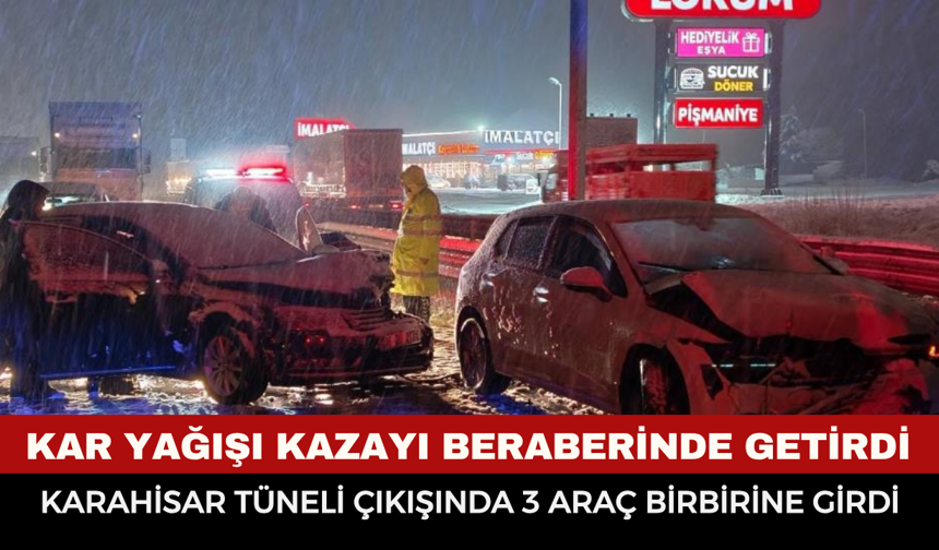 Afyonkarahisar’da kar yağışı kazayı beraberinde getirdi, ortalık savaş alanına döndü