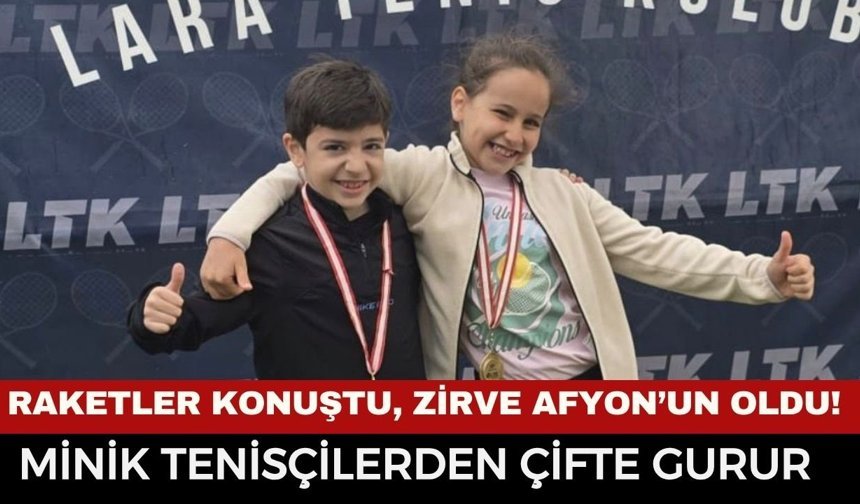 Afyonlu tenisçilerden madalya yağmuru... Raketler konuştu, zirve Afyon’un oldu!