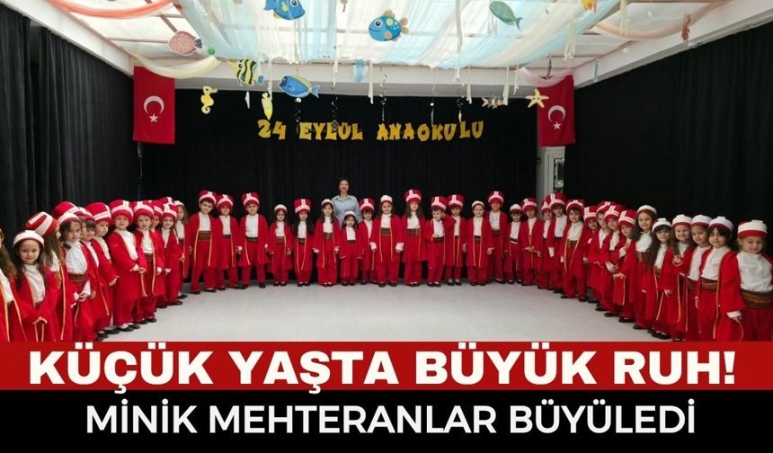 Afyon’da gururlandıran anlar! Minik mehteran takımı tam not aldı