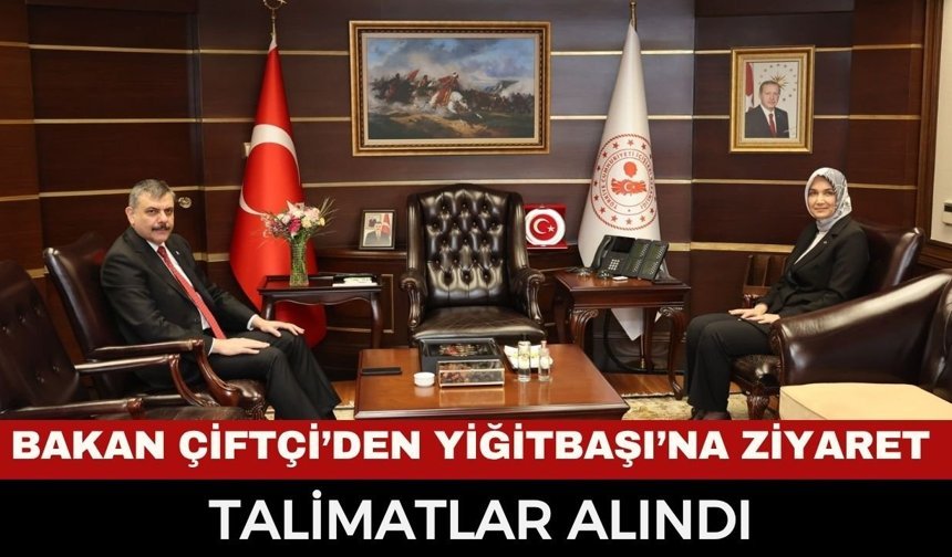 Bakan Çiftçi’den Bakan Yardımcısı Yiğitbaşı’na Ziyaret