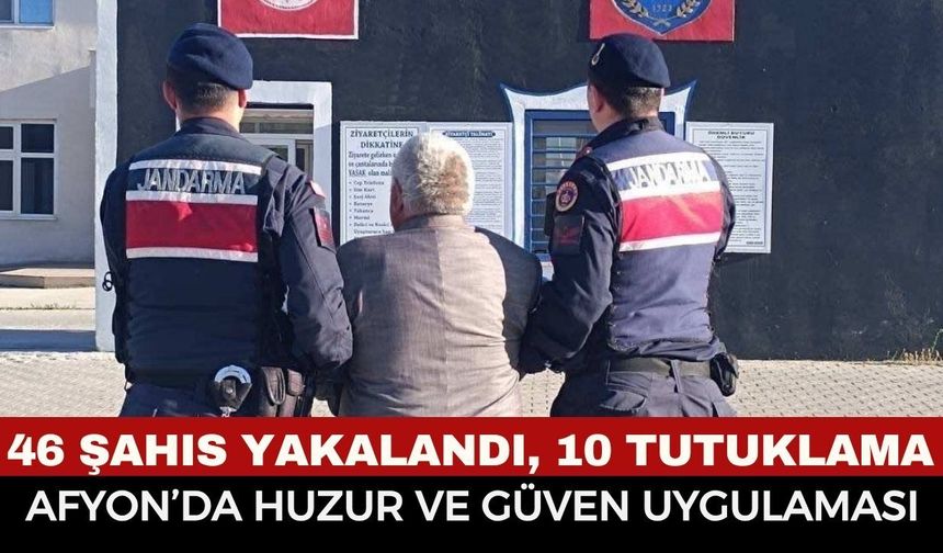 Afyonkarahisar Jandarmasından Aranan Şahıslara Darbe: Bir Haftada 46 Yakalama