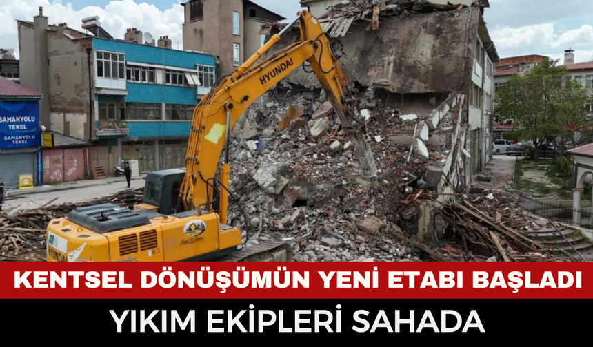 Bolvadin’de Kentsel Dönüşümün Yeni Etabı Başladı: Yıkım Ekipleri Sahada