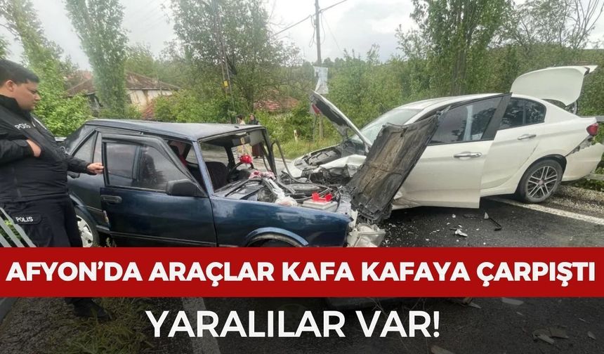 Afyonkarahisar’da köprüde kafa kafaya çarpışma: Yaralılar var!
