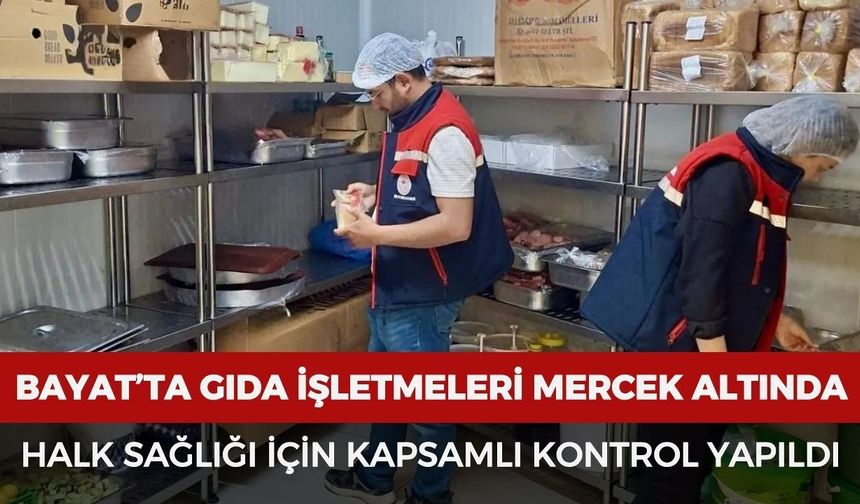 Bayat’ta gıda işletmeleri mercek altında: Halk sağlığı için kapsamlı kontrol yapıldı