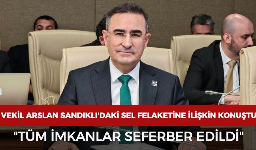Milletvekili Arslan Sandıklı'daki sel felaketine ilişkin konuştu: "Tüm imkanlar seferber edildi"