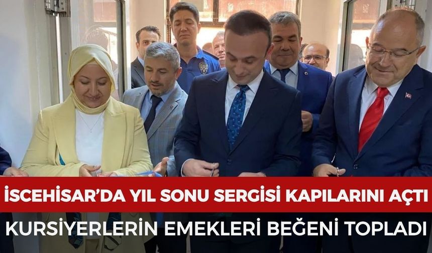 İscehisar’da yıl sonu sergisi kapılarını açtı: Kursiyerlerin emekleri beğeni topladı
