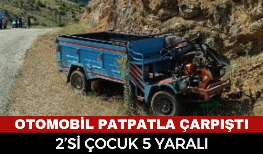 Afyonkarahisar’da Otomobil Patpatla Çarpıştı: 2’si Çocuk 5 Yaralı