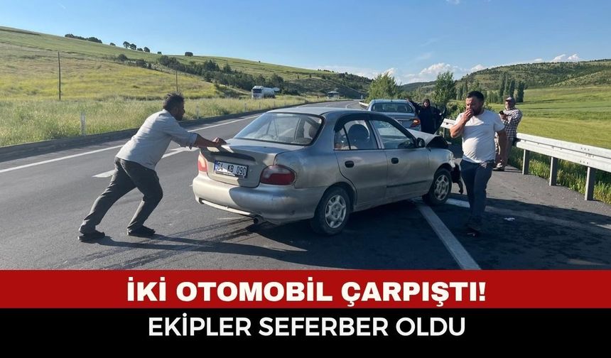 Afyonkarahisar’da Kavşakta Kaza: İki Otomobil Çarpıştı, 2 Kişi Yaralandı!