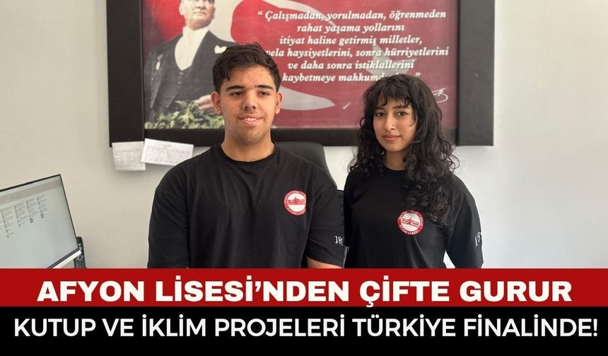 Afyon Lisesi Öğrencilerinden TEKNOFEST'te Çifte Gurur: Kutup ve İklim Projeleri Türkiye Finalinde!