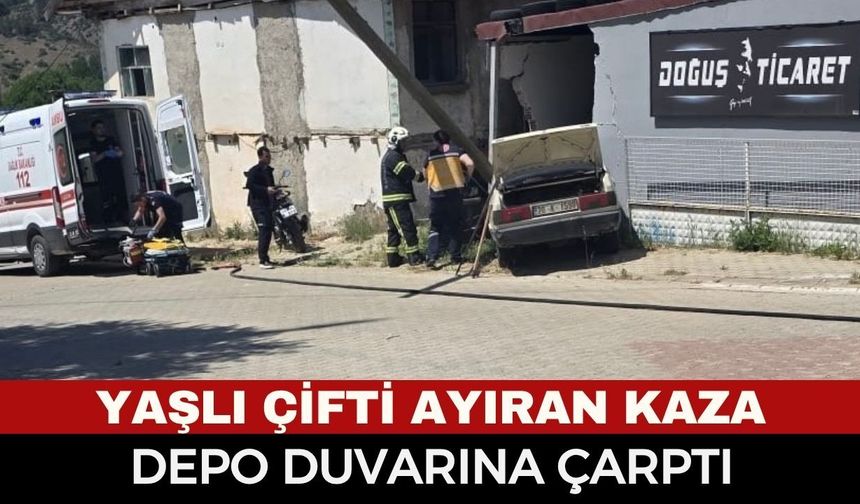 Kontrolden Çıkan Otomobil Depo Duvarına Çarptı, Yaşlı Çift Yaşamını Yitirdi!