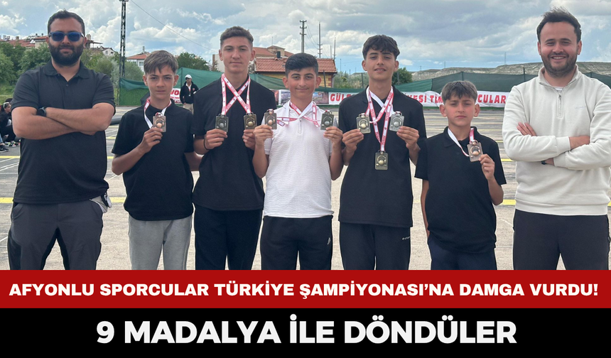 Afyonlu Sporcular Türkiye Şampiyonası’na Damga Vurdu! 9 Madalya ile Döndüler