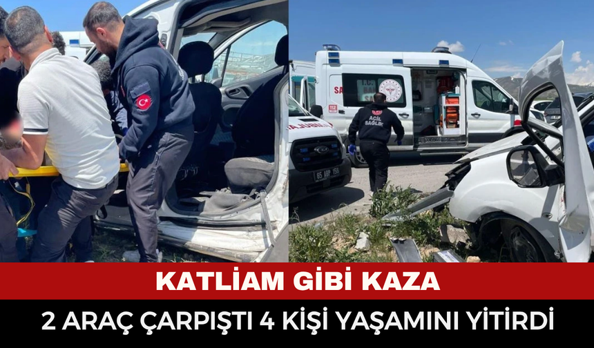 Katliam Gibi Kaza! İki Otomobil Çarpıştı: 4 Ölü, 6 Yaralı