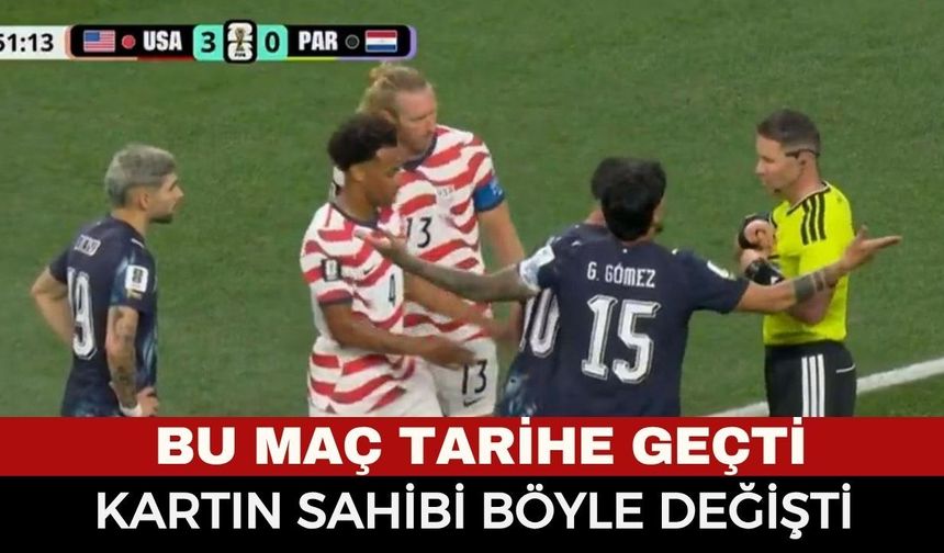 ABD-Paraguay Maçında Futbol Tarihini Değiştiren Karar! VAR Devrimi Dünya Kupası'nda Kartın Sahibi Canlı Yayında Değişti