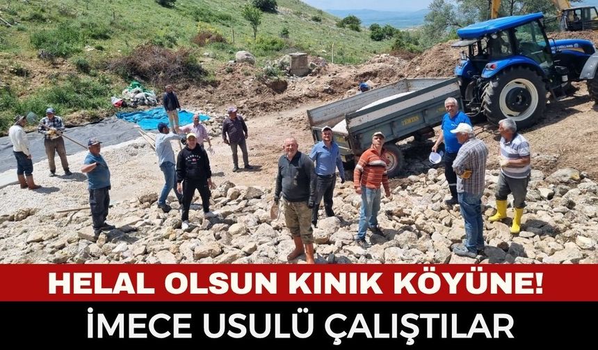 Afyonkarahisar'da İmece Kültürü Örneği! Kınık Köylüleri Dağa Çıkıp İmece Usulü Su Hattını Yeniledi
