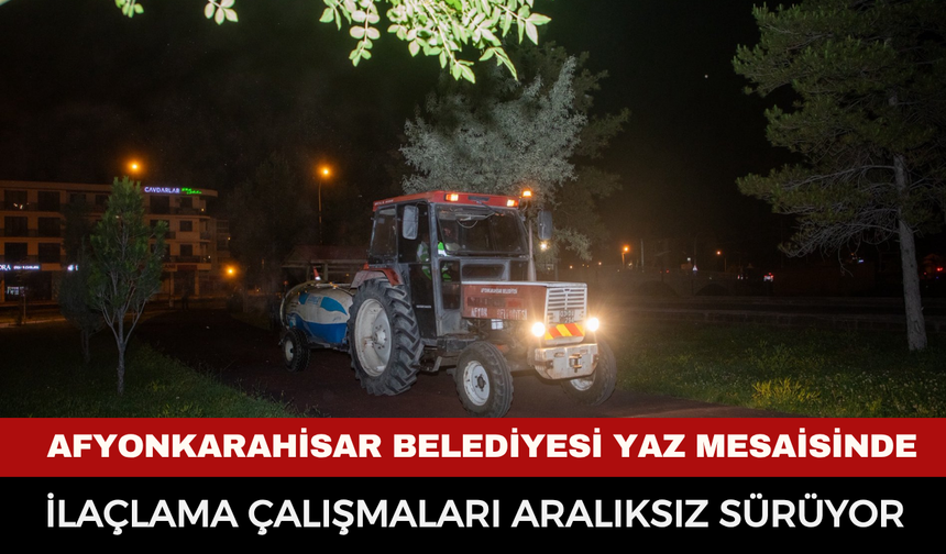 Afyonkarahisar Belediyesi yaz mesaisinde: İlaçlama çalışmaları aralıksız sürüyor