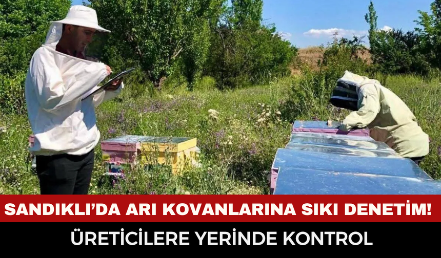 Sandıklı’da arı kovanlarına sıkı denetim! Üreticilere yerinde kontrol