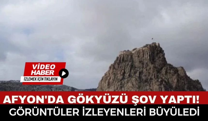 Karahisar Kalesi'nde Büyüleyen Görüntü! Bulutların Dansı Sosyal Medyada Gündem Oldu