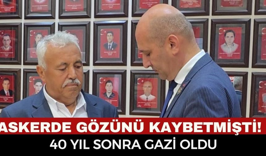 40 Yıl Sonra Gelen Gurur! Yahya Avşar’a “Gazilik” Unvanı Verildi
