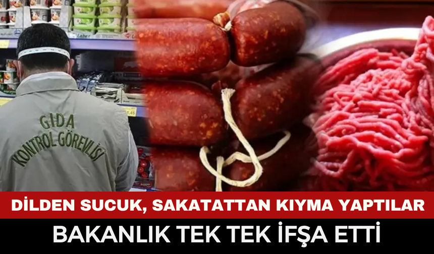 Sucuktan dil, kıymadan sakatat çıktı