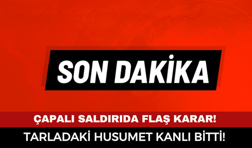Tarladaki husumet kanlı bitti! Çapalı saldırı sonrası 4 kişiye mahkemeden karar
