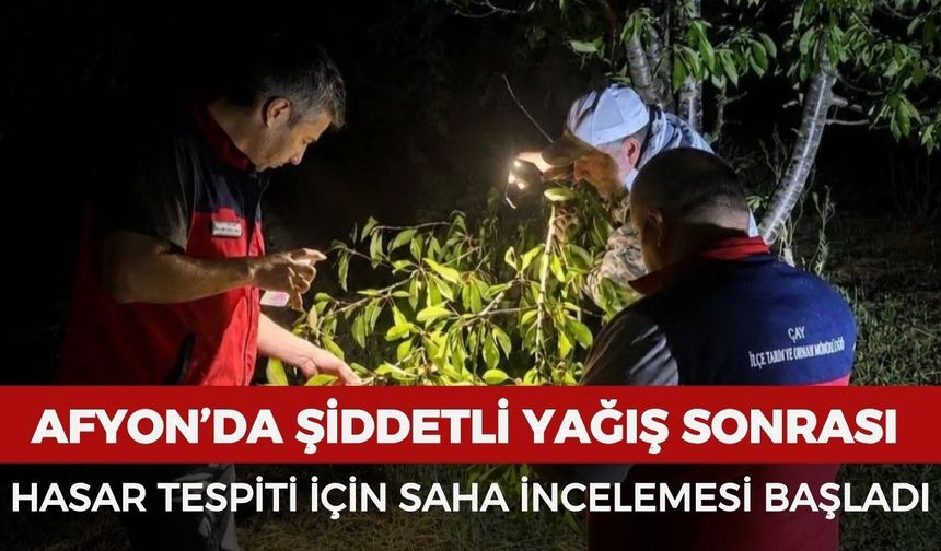 Afyon’da şiddetli yağış sonrası hasar tespiti için saha incelemesi başladı