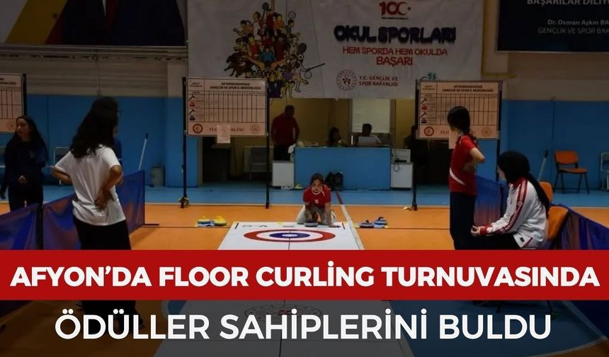 Afyonkarahisar’da floor curling turnuvasında ödüller sahiplerini buldu