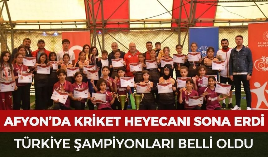 Afyonkarahisar’da kriket heyecanı sona erdi: Türkiye şampiyonları belli oldu