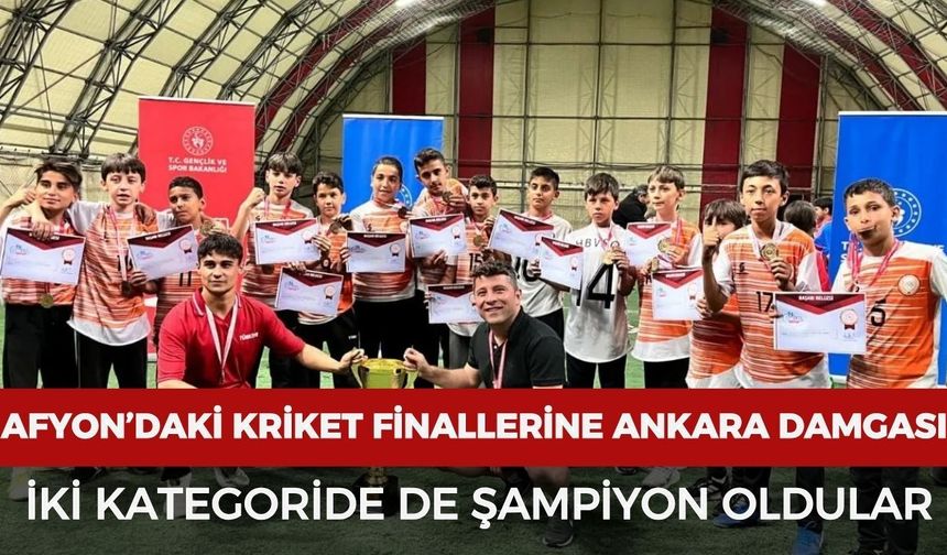 Afyonkarahisar’daki kriket finallerine Ankara damgası: İki kategoride de şampiyon oldular